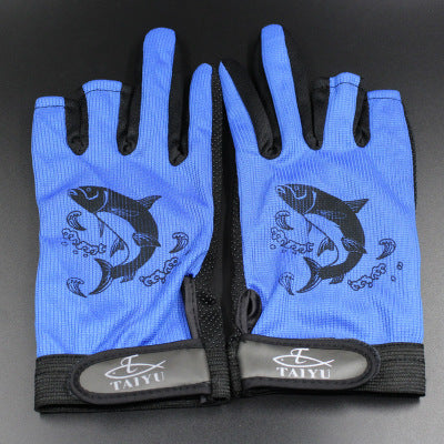 3 colors summer fishing gloves